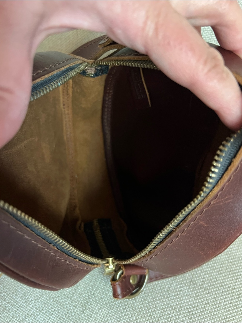 Portland Leather Goods Cognac Small Circle Bag - Picture 5 of 5